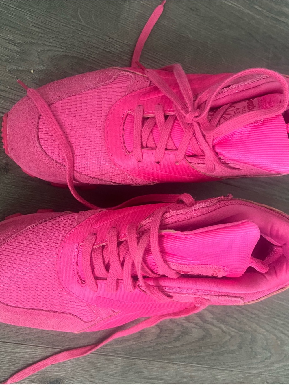 Reebok + Cardi B Bright Pink Athletic Sneakers